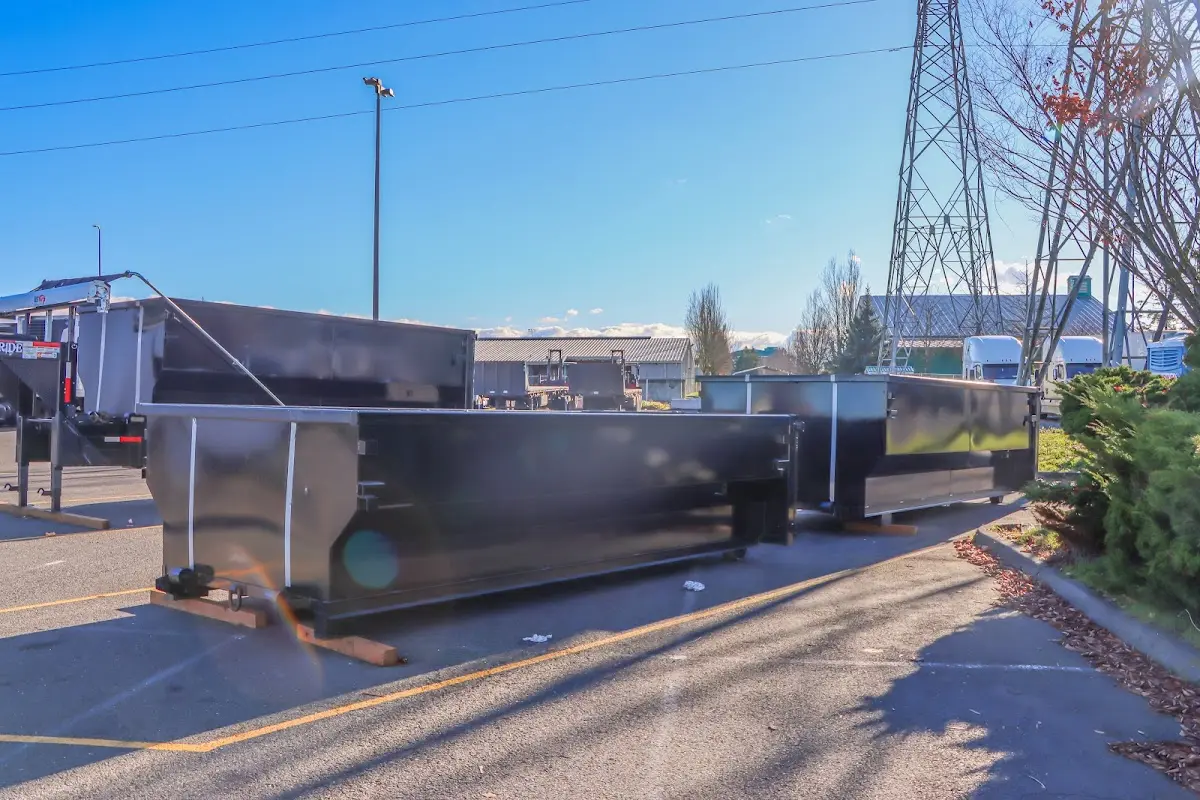 Roll-off dumpster ready for waste disposal at job site for Construction Dumpster Rental in Uhrichsville